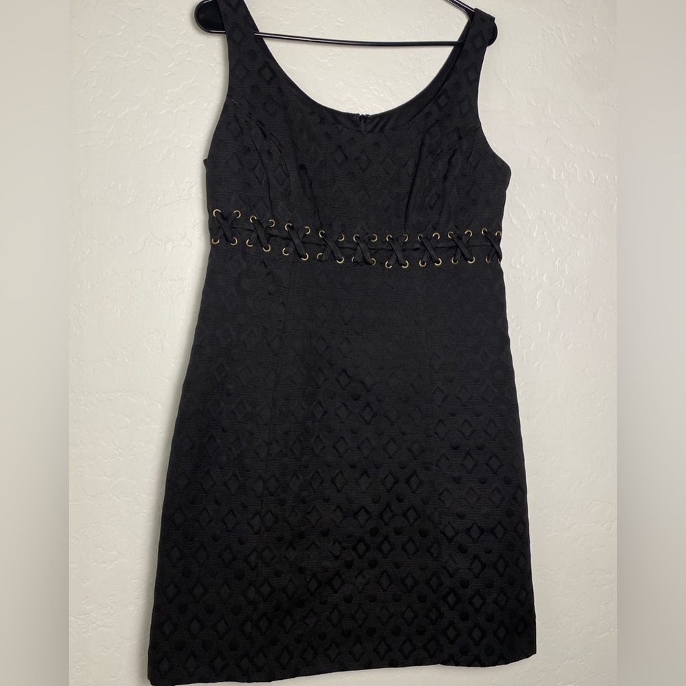 Tiana B. Little Black Mod Gogo Mini Dress Size 8 Sleeveless Babydoll Night Out